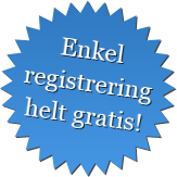 Enkel registrering helt gratis!